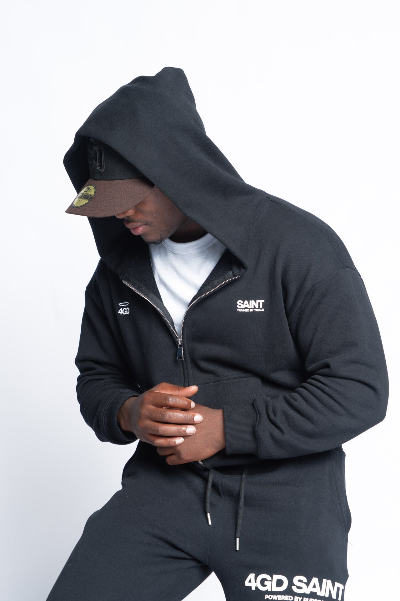 SAINT Performance Boxy Crop Zip Hoodie